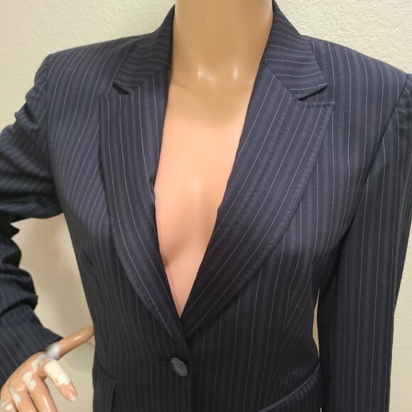 VINTAGE PIERRE CARDIN PARIS TAILORED FITTED BLAZER JACKET HANDSTITCHED sz 40 - Picture 2 of 7